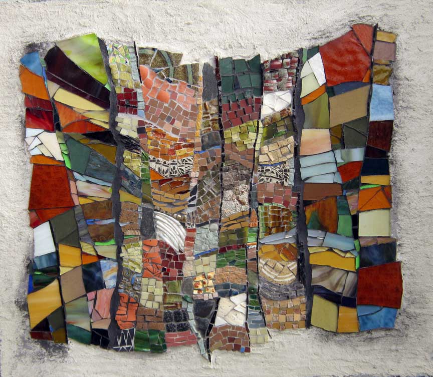 mosaic abstract fall colors